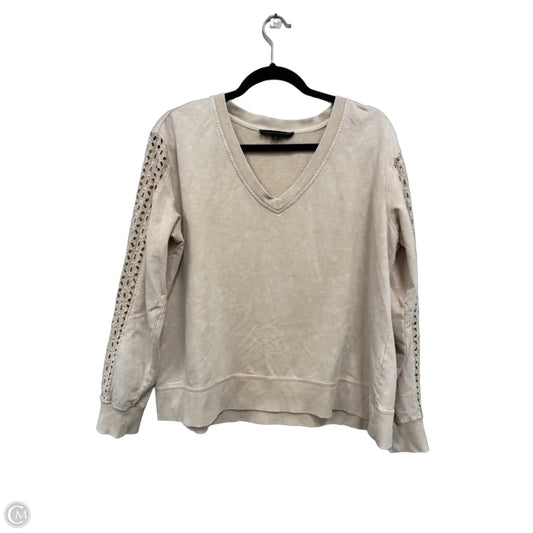 Top Long Sleeve By Jane And Delancey In Tan, Size: M