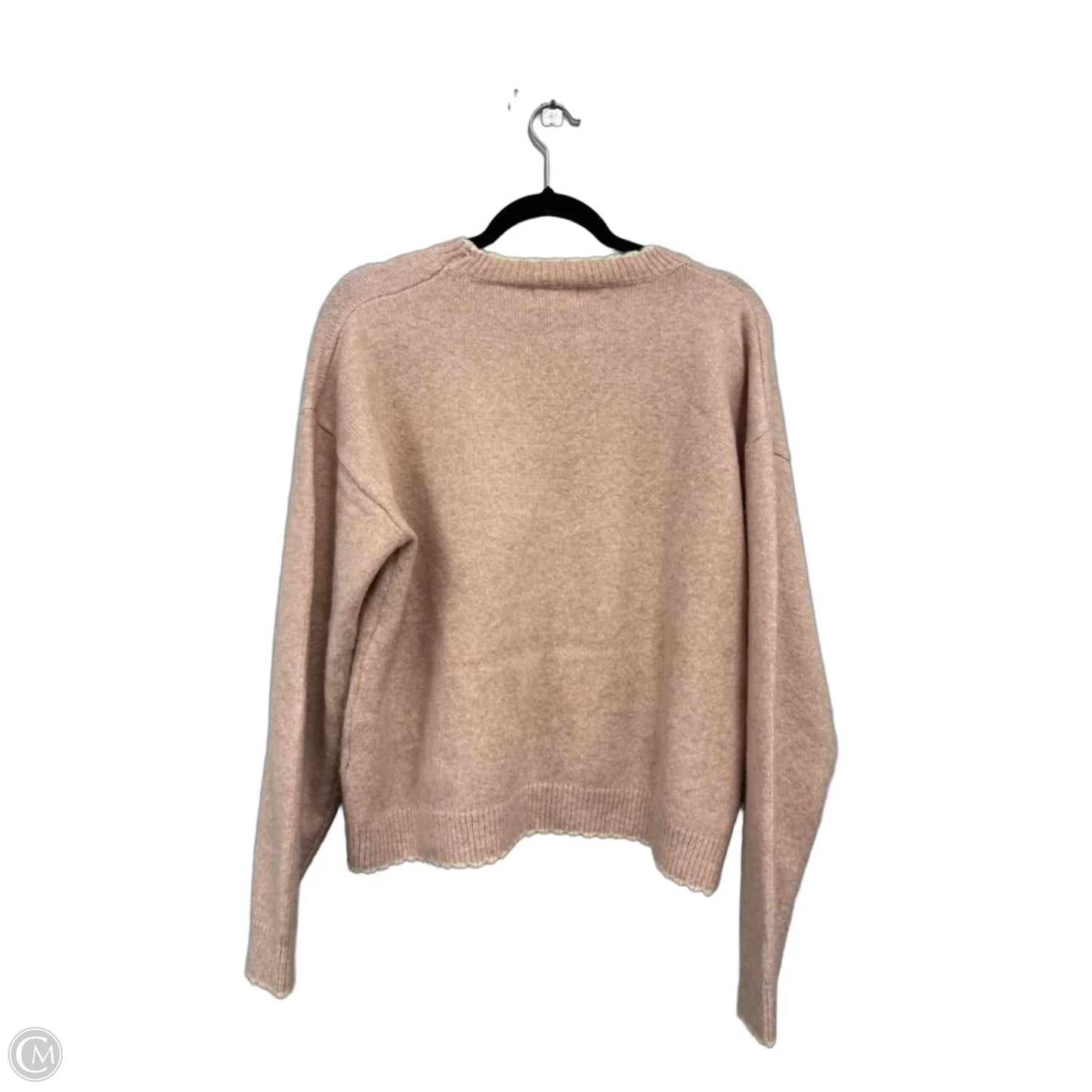 Sweater By &merci In Cream & Pink, Size: L