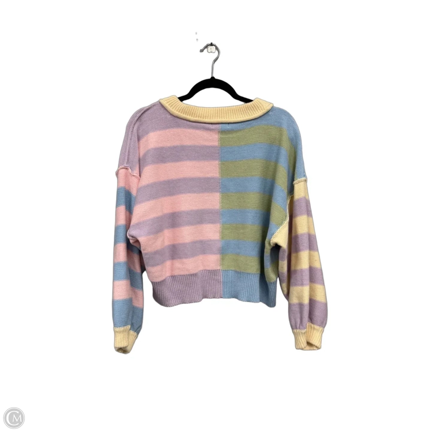 Sweater By Papermoon In Blue & Pink, Size: L