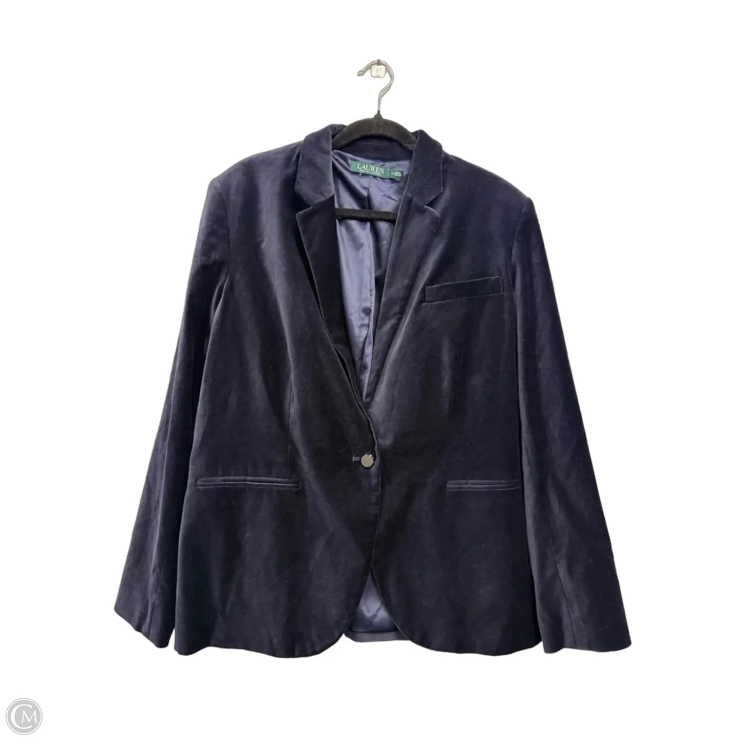 Blazer By Lauren By Ralph Lauren In Navy, Size: 18