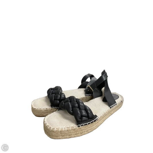 Sandals Flats By H&m In Black & Tan, Size: 9.5