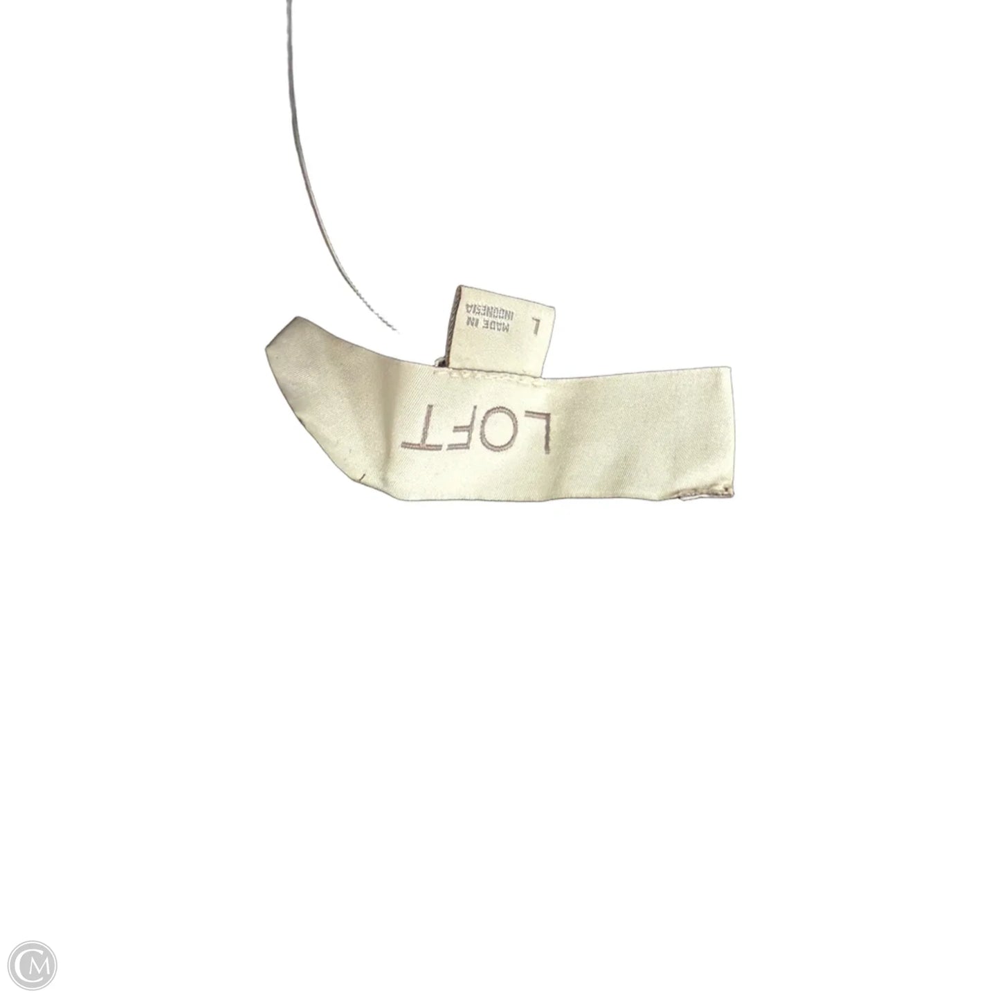Top Long Sleeve By Loft In Brown & Cream, Size: L