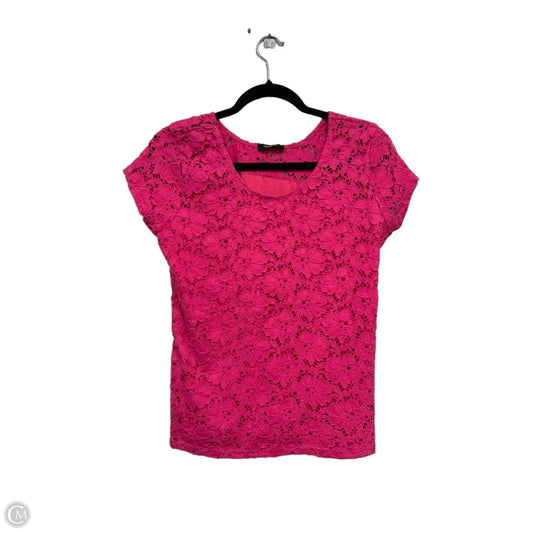 Top Short Sleeve By Peck And Peck In Pink, Size: L