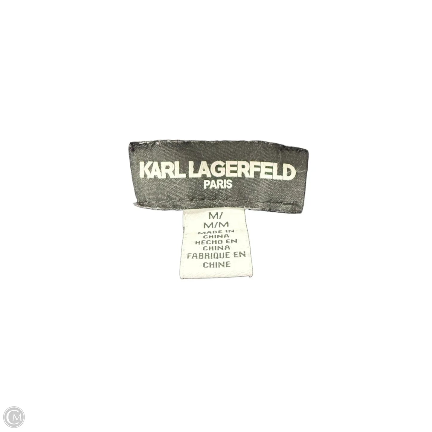 Sweater Designer By Karl Lagerfeld In Black & Gold, Size: M
