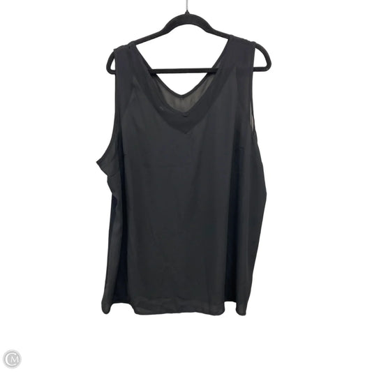 Top Sleeveless By Inc In Black, Size: 3x