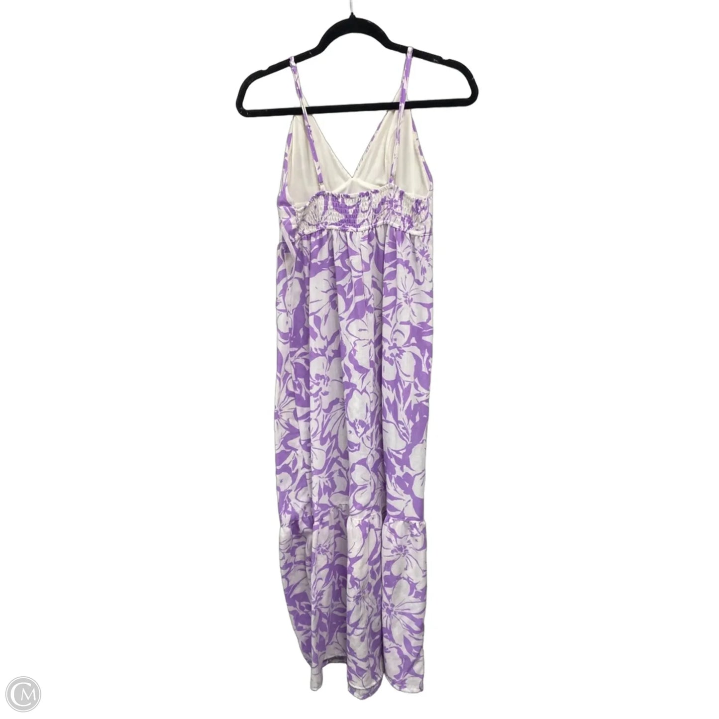 Dress Casual Midi By Haute Monde In Purple & White, Size: S