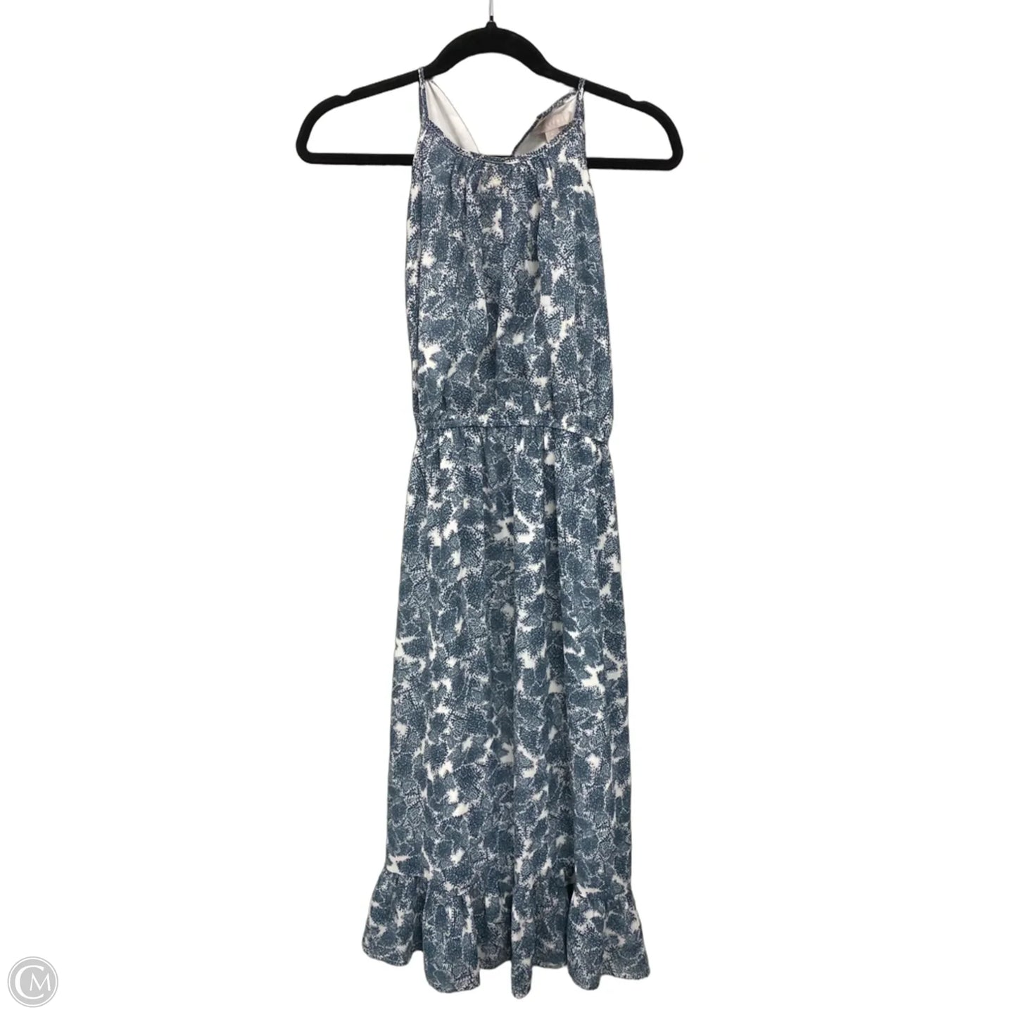 Dress Casual Midi By Chelsea 28 In Green & White, Size: M