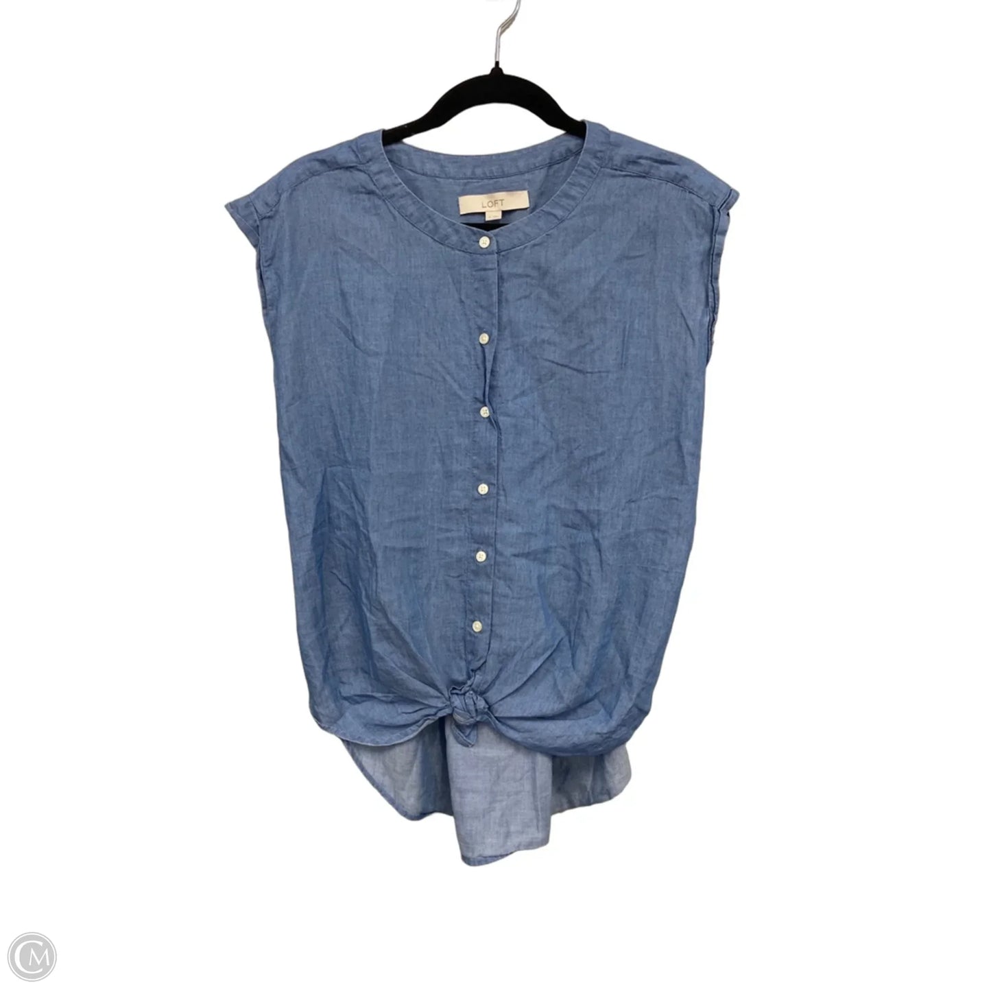 Top Sleeveless By Loft In Blue, Size: S