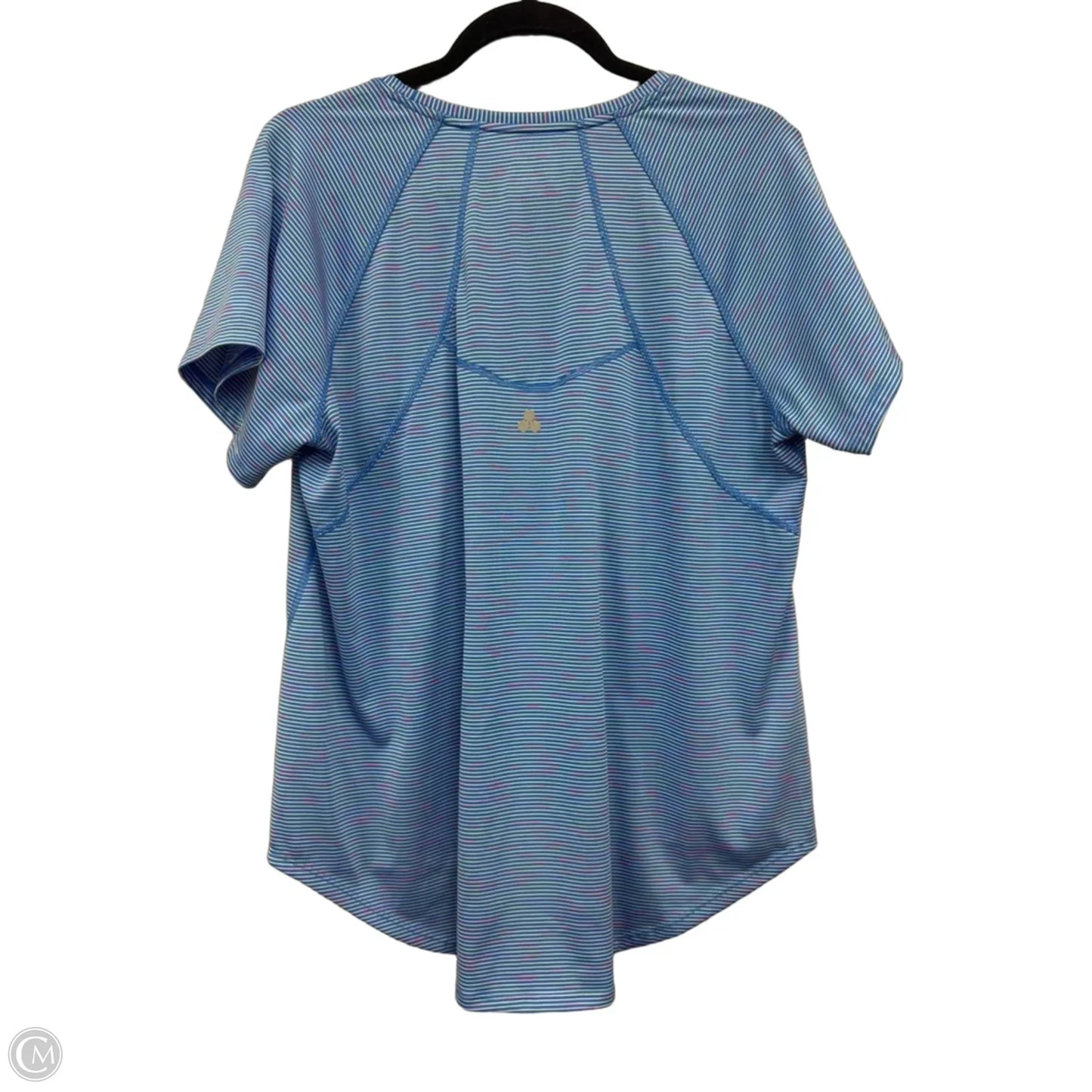 Athletic Top Short Sleeve By Tek Gear In Blue & Pink, Size: Xl