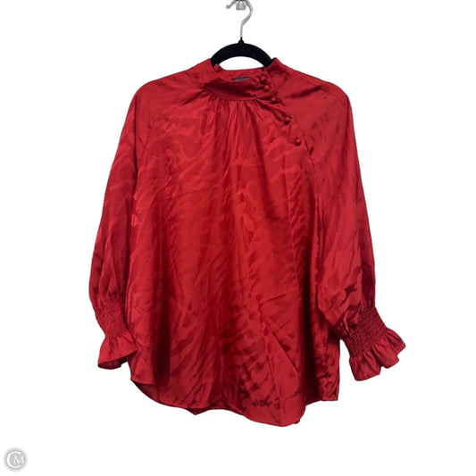 Top Long Sleeve By Ann Taylor In Orange, Size: Xl