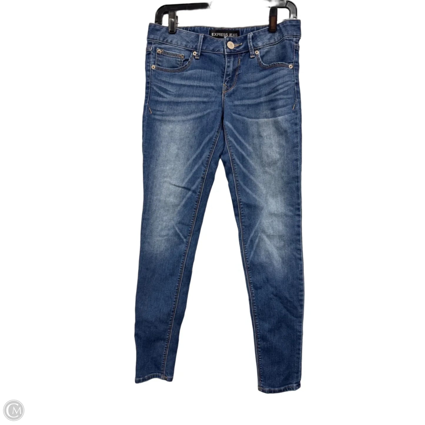 Jeans Skinny By Express In Blue, Size: 4