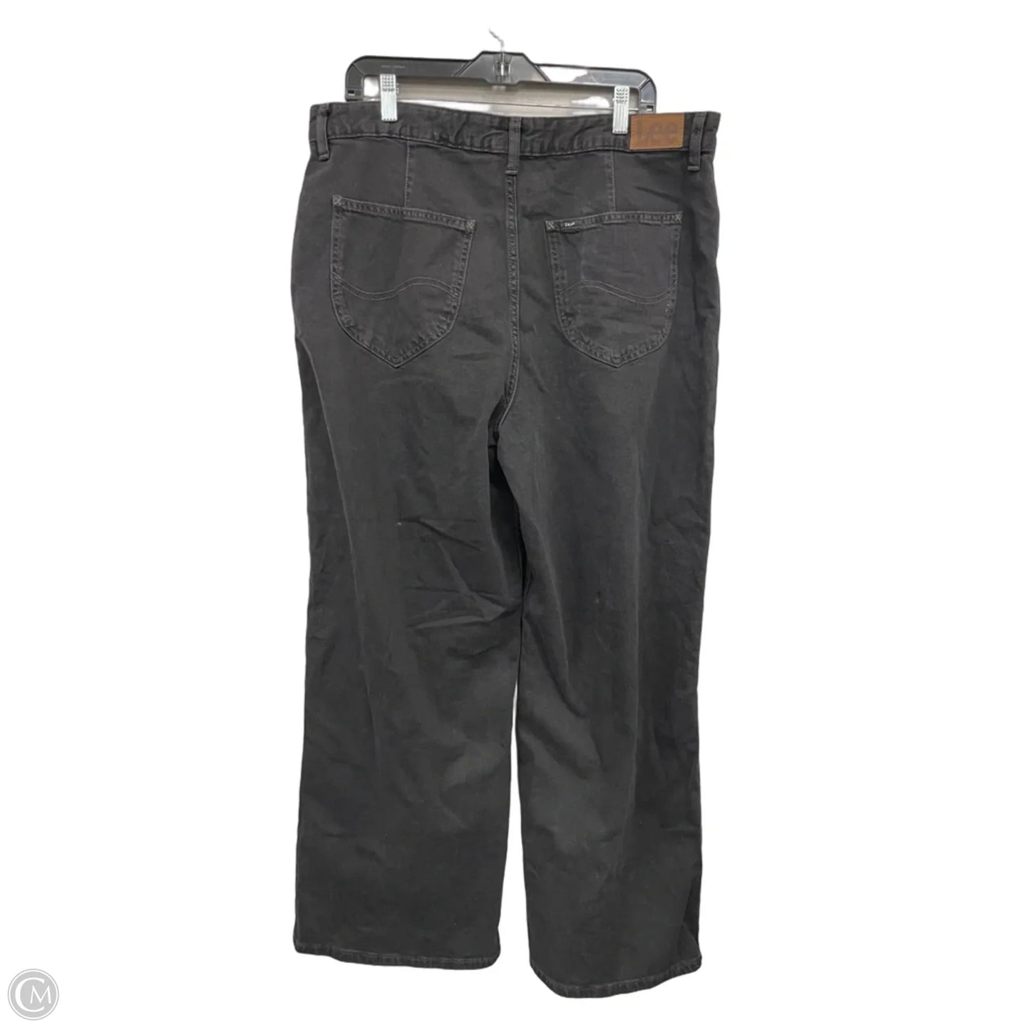 Jeans Wide Leg By Lee In Black, Size: 18