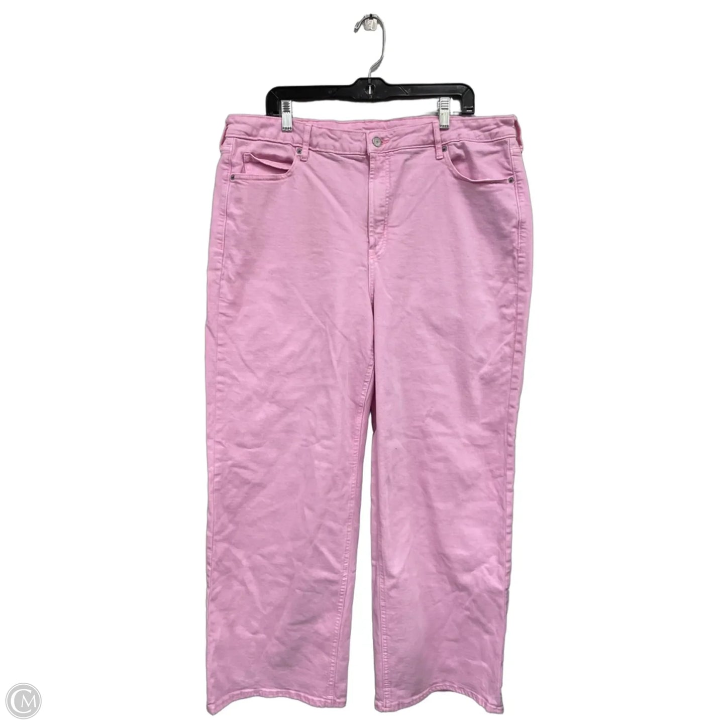 Jeans Wide Leg By Old Navy In Pink, Size: 20