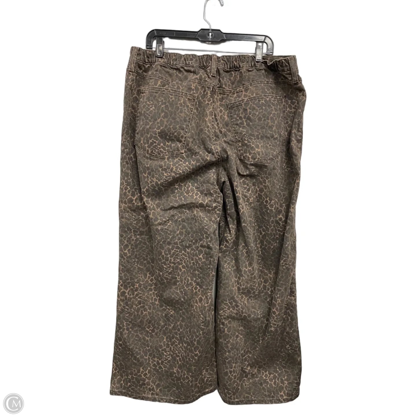 Jeans Wide Leg By Arizona In Black & Brown, Size: 18