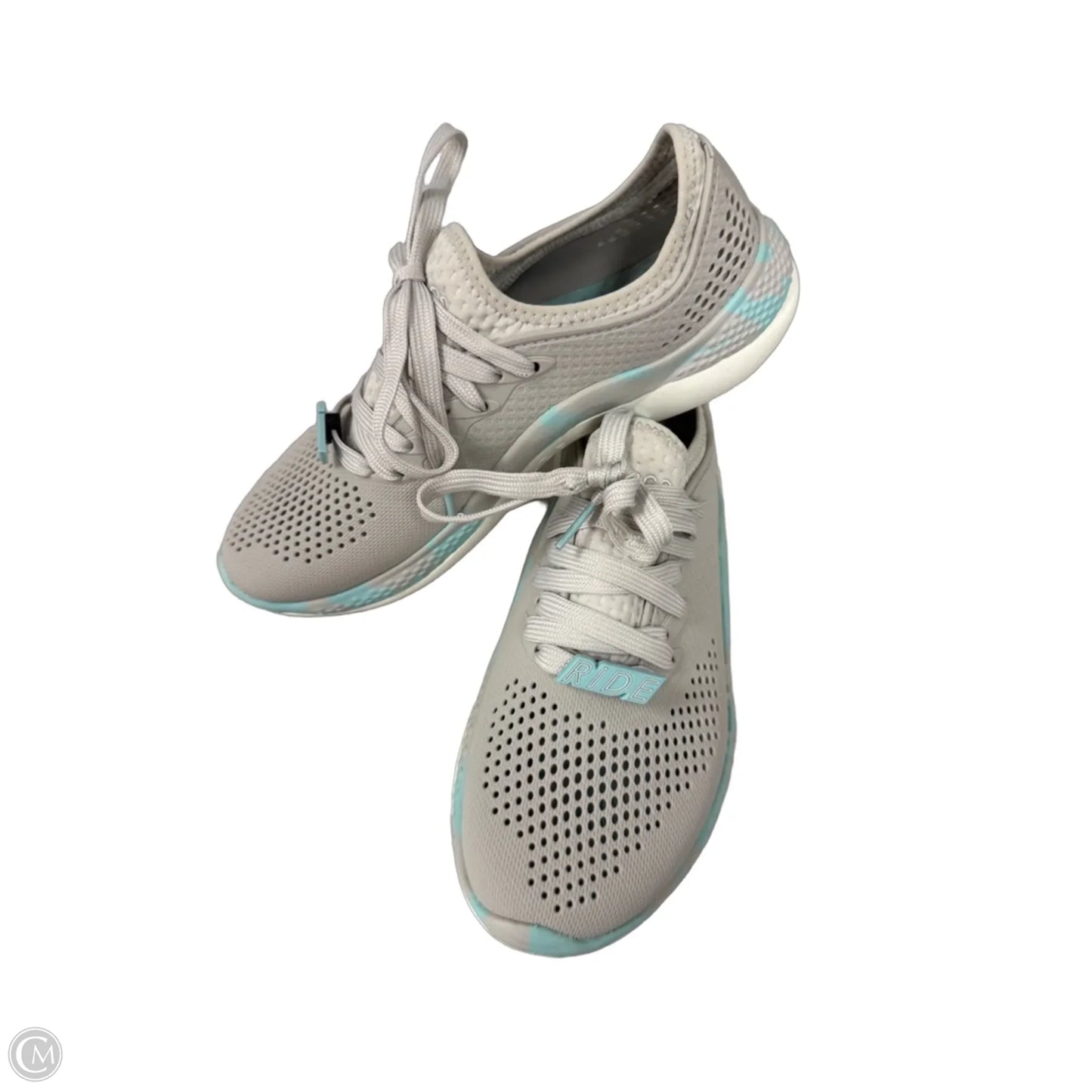 Shoes Sneakers By Crocs In Grey, Size: 8