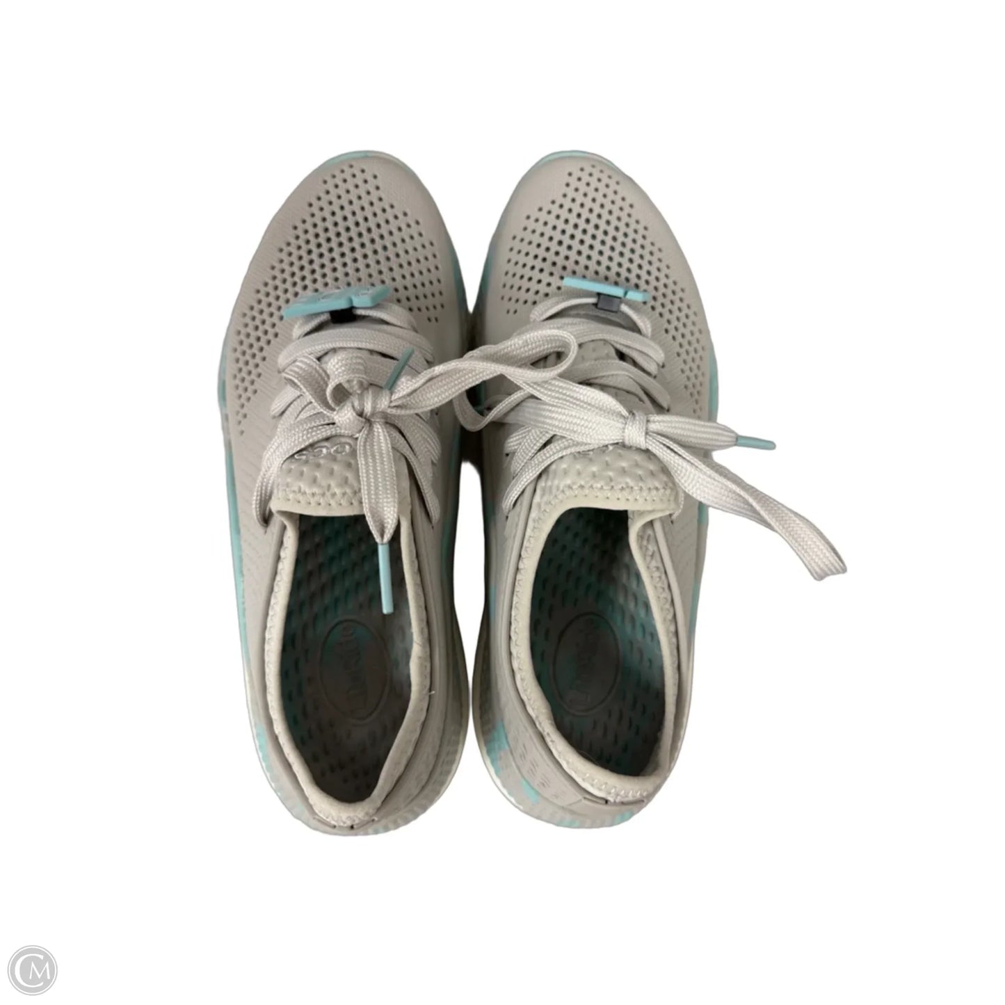 Shoes Sneakers By Crocs In Grey, Size: 8
