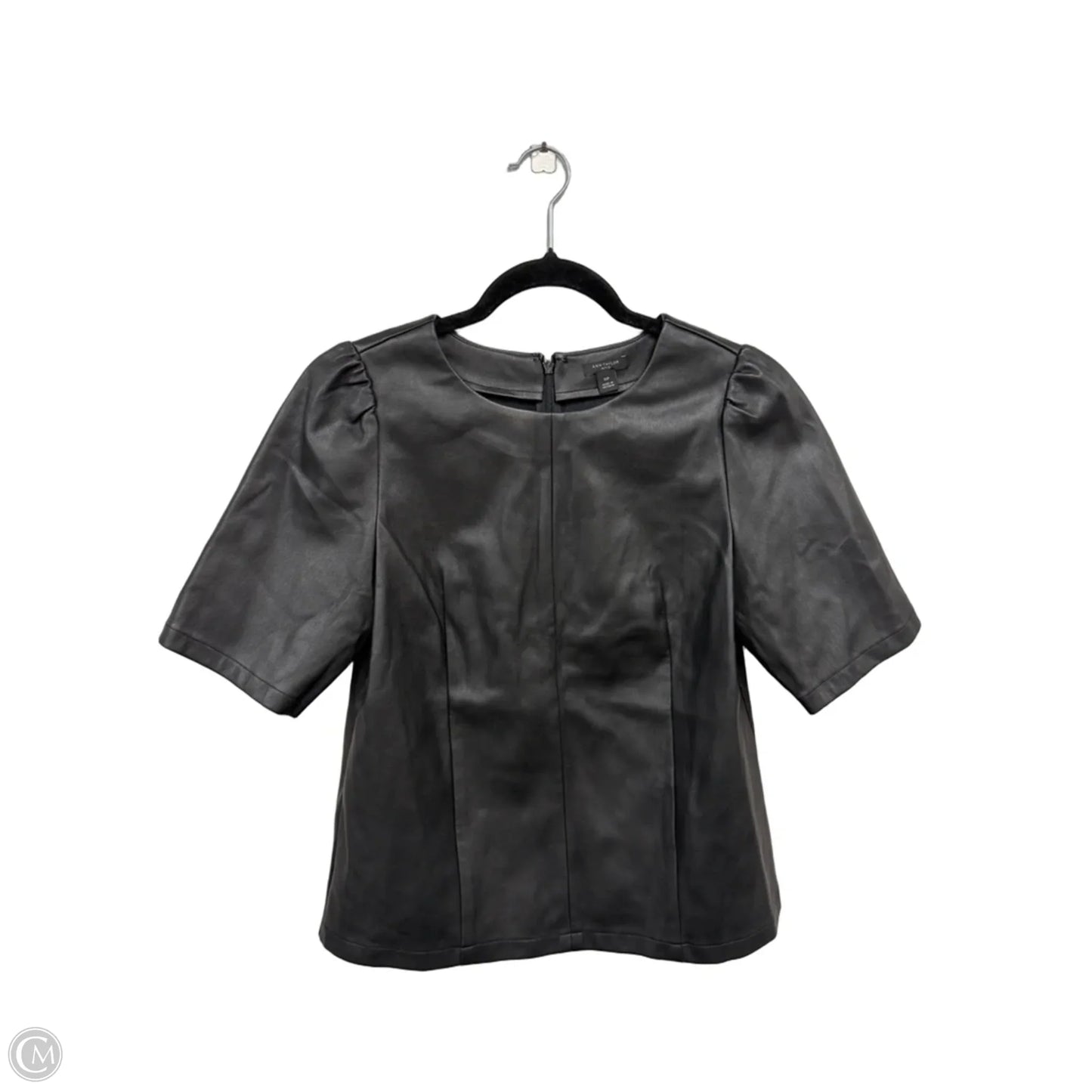 Top Short Sleeve By Ann Taylor In Black, Size: Xsp
