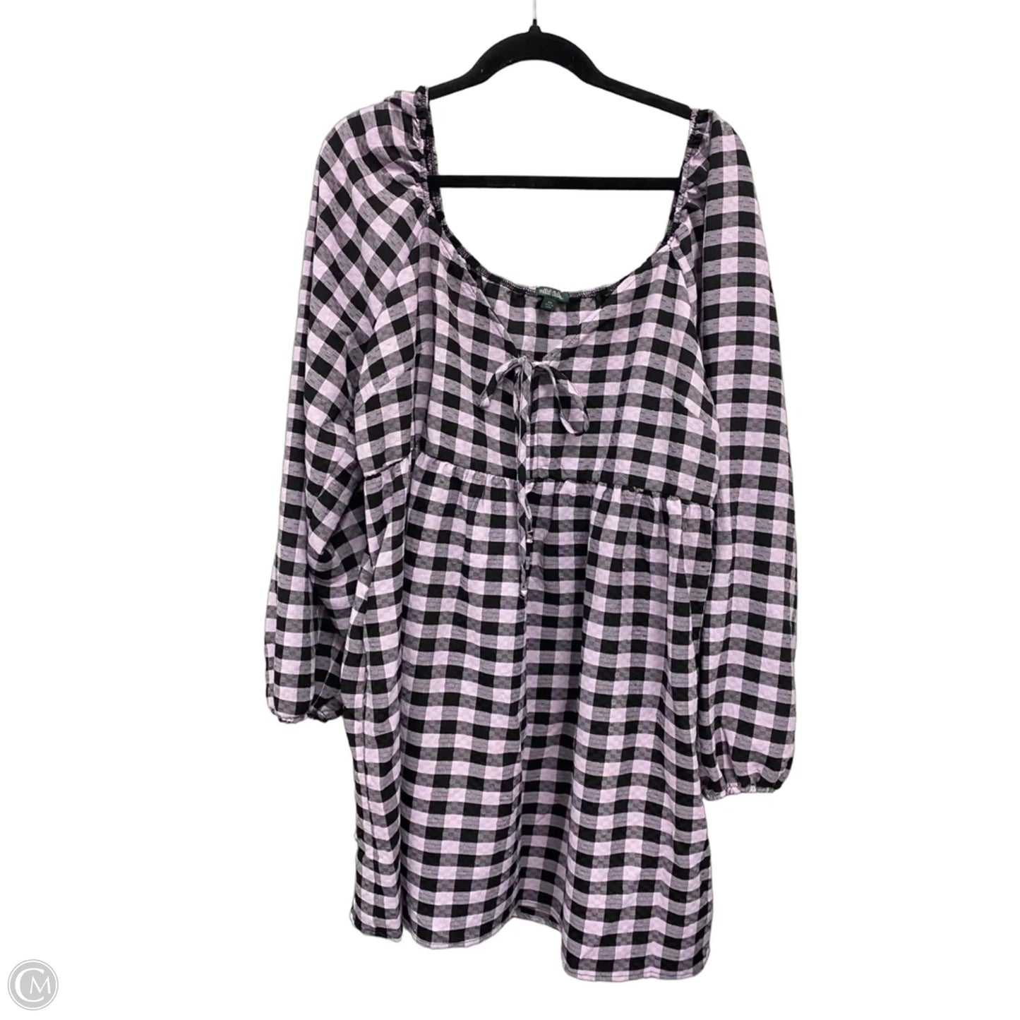 Dress Casual Short By Wild Fable In Black & Purple, Size: Xxl