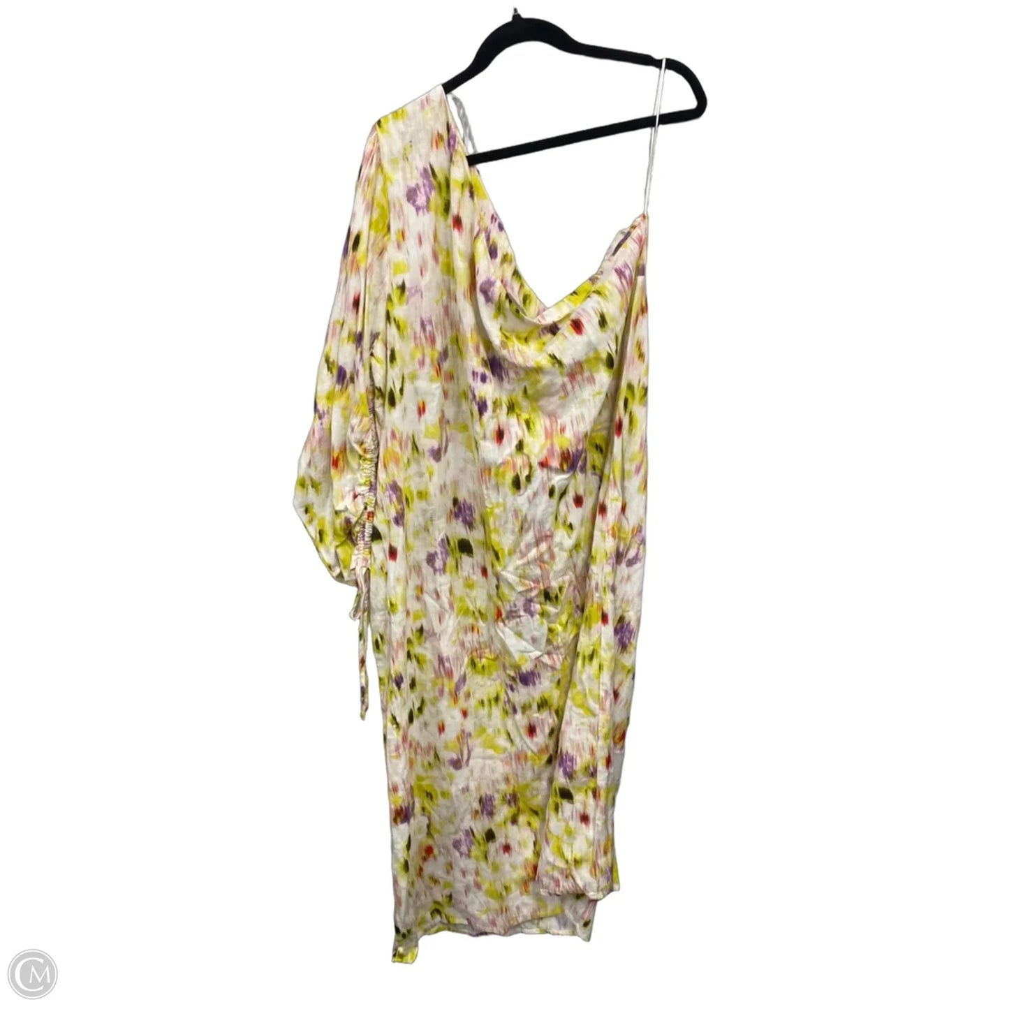 Dress Casual Midi By Future Collective In Purple & Yellow, Size: 2x