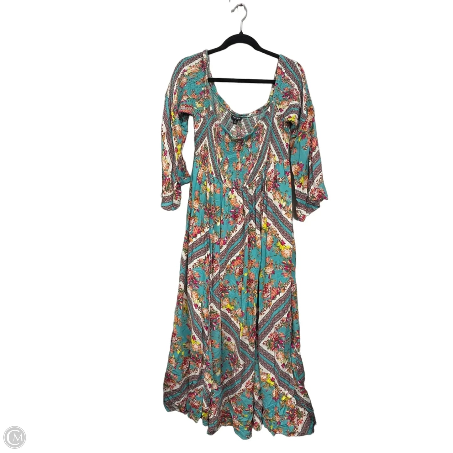 Dress Casual Maxi By Torrid In Blue & Pink, Size: 2x