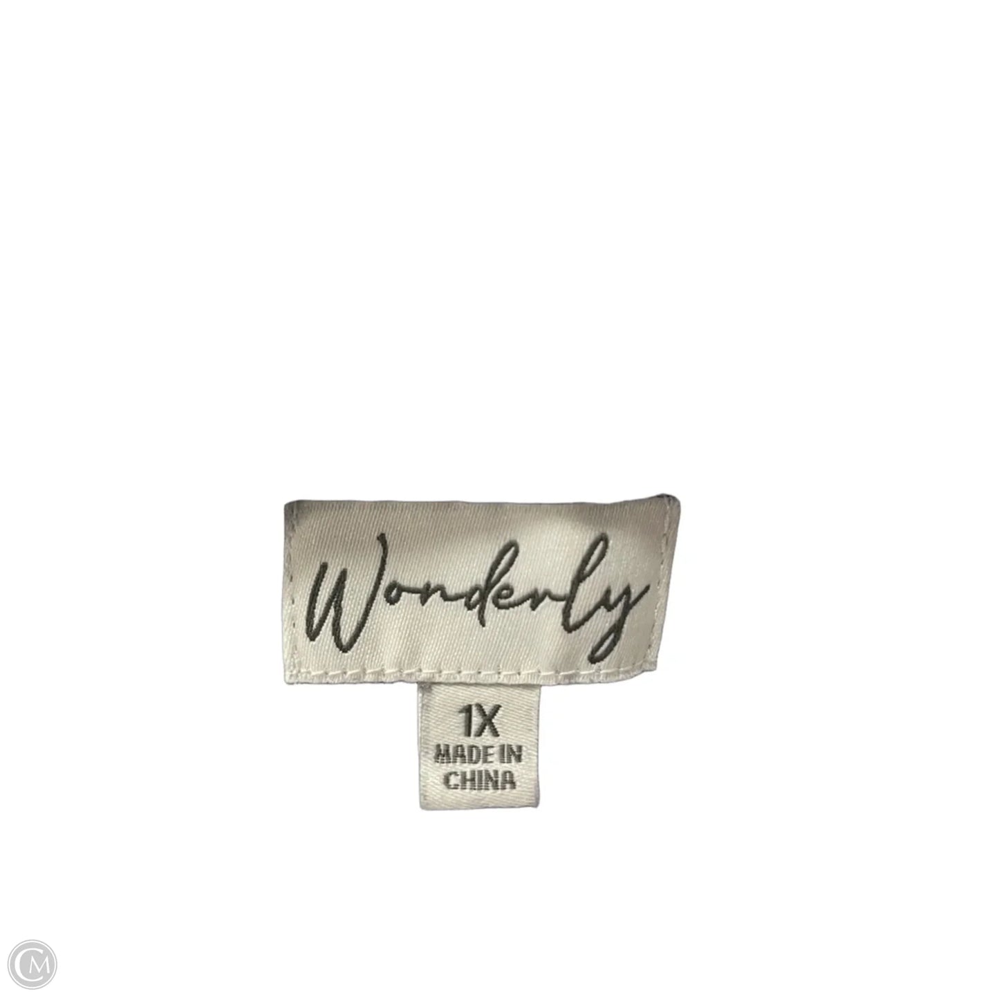 Top 3/4 Sleeve By Wonderly In Black & Pink, Size: 1x