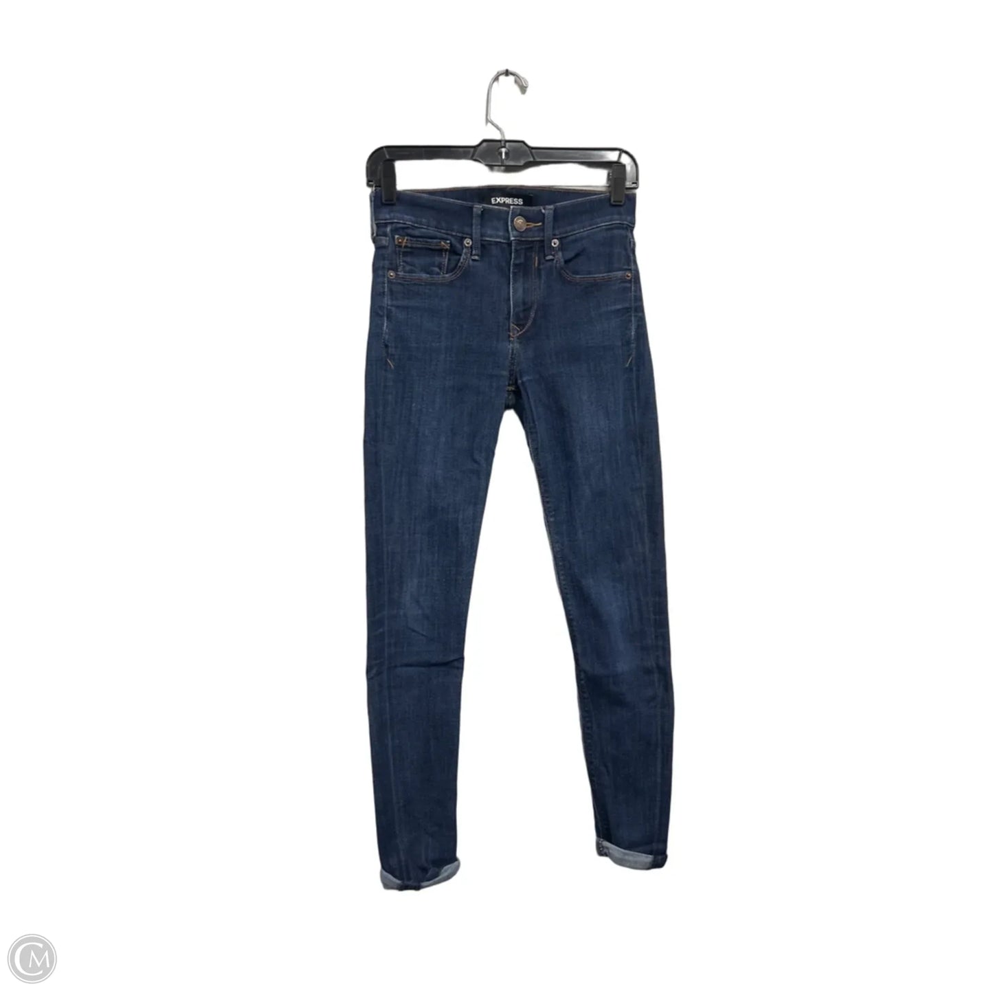 Jeans Skinny By Express In Blue, Size: Xxs
