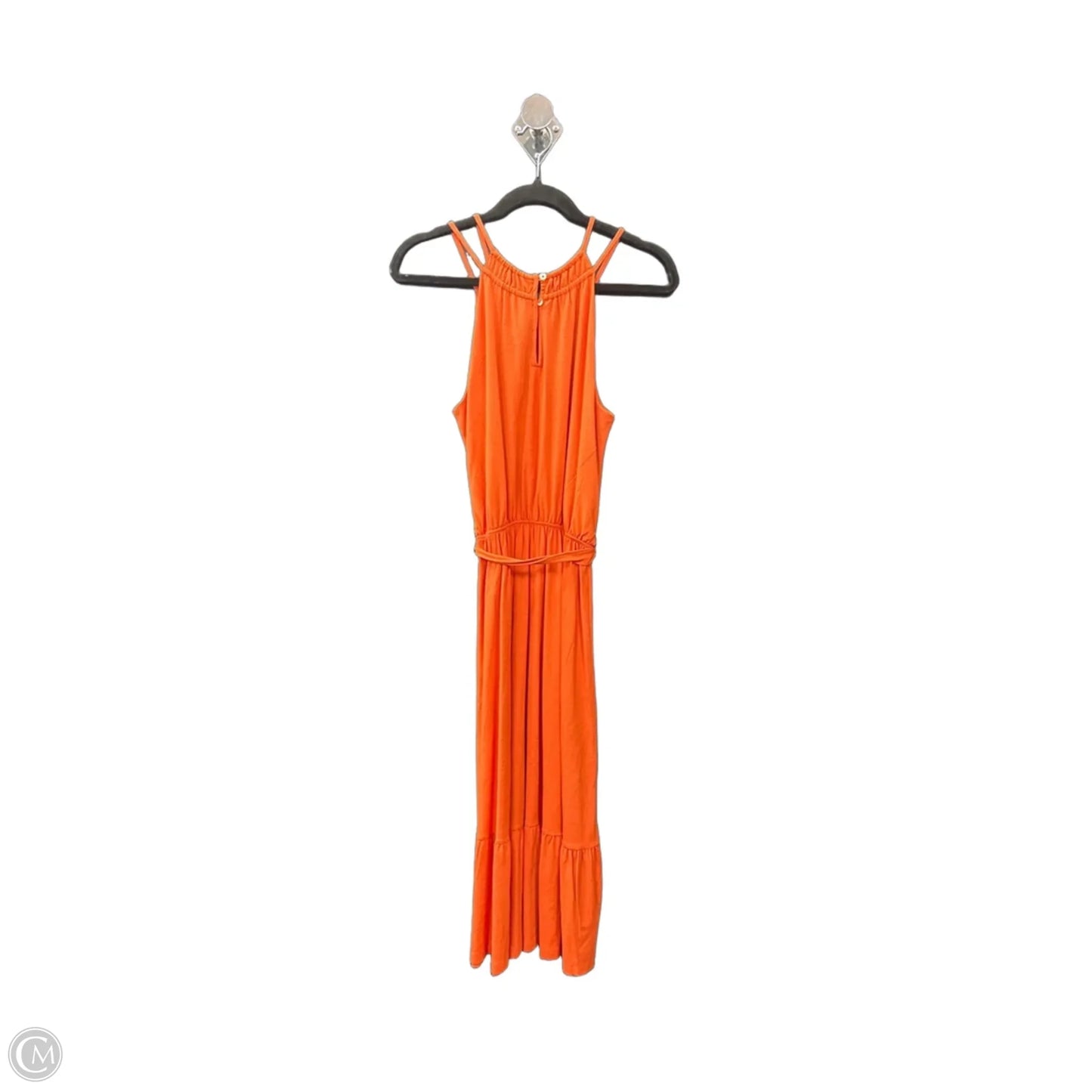 Dress Casual Midi By Loft In Orange, Size: Xxs