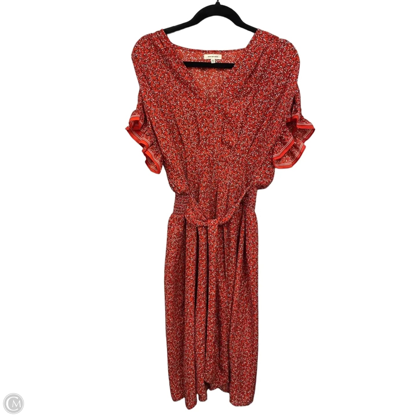 Dress Casual Midi By Max Studio In Red & White, Size: M
