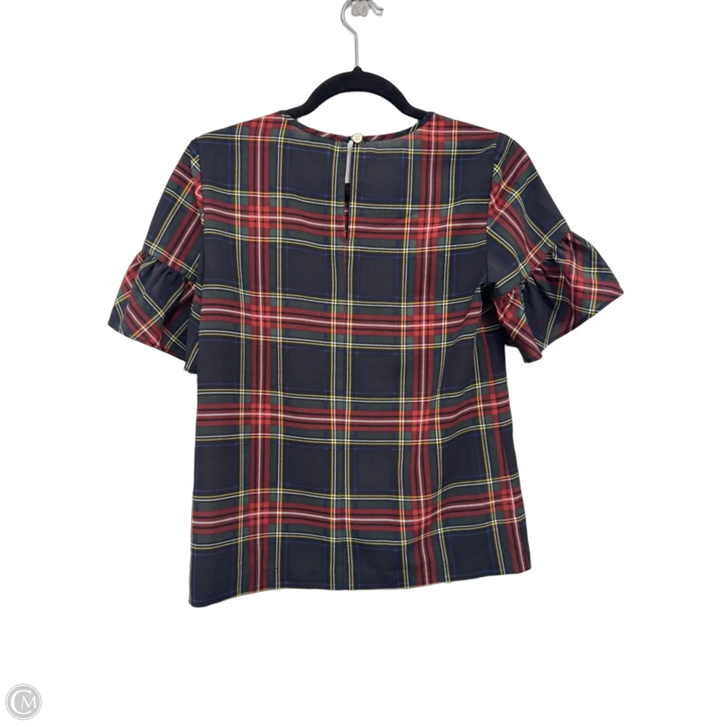 Top Short Sleeve By J. Crew In Green & Red, Size: Xxs