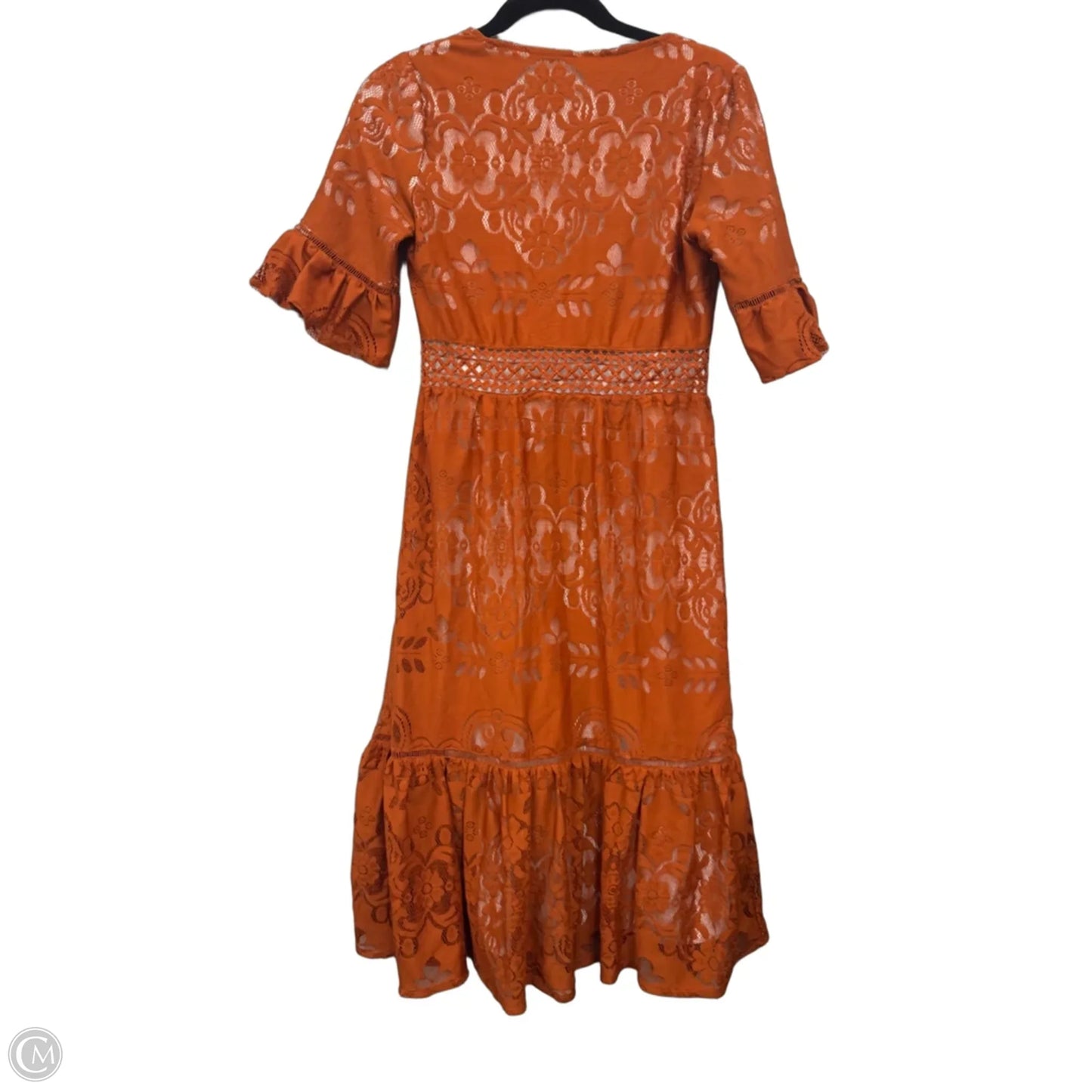 Dress Casual Midi By Clothes Mentor In Copper, Size: Xs