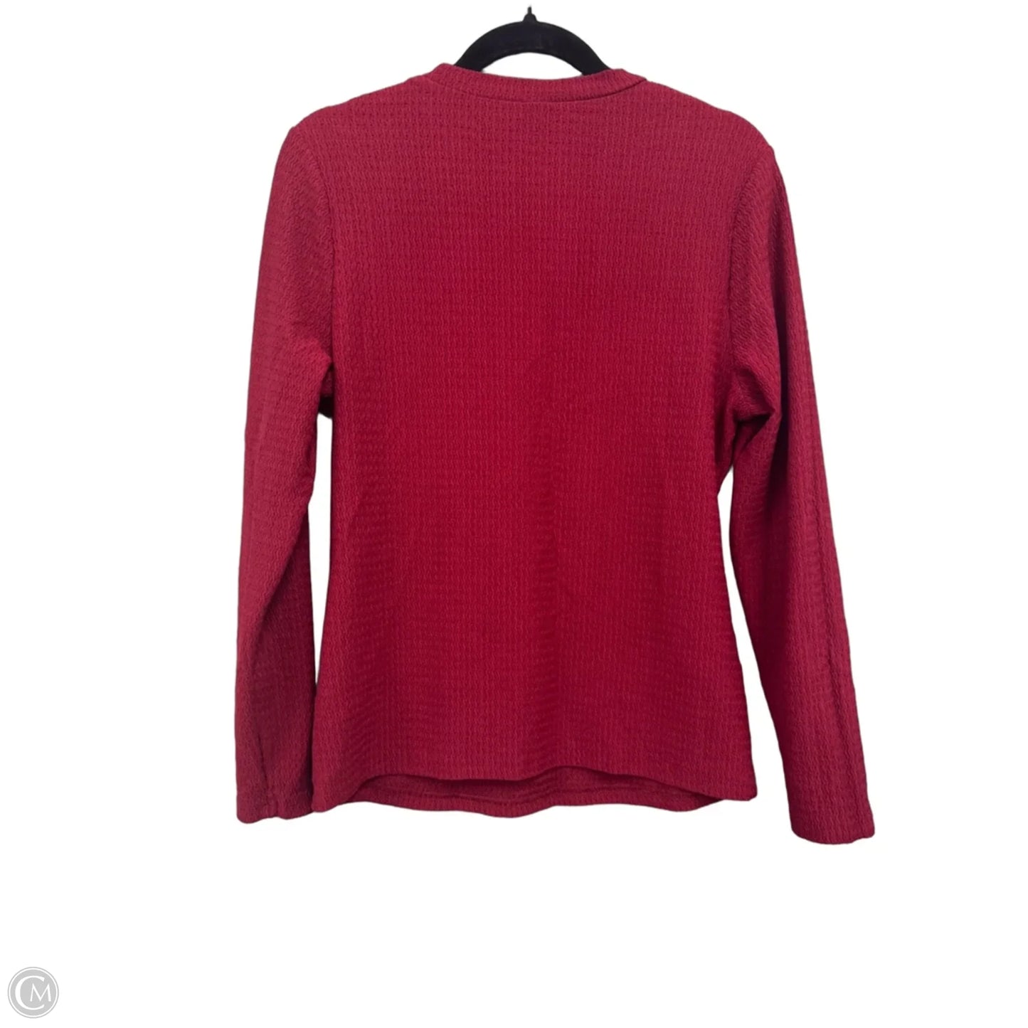 Top Long Sleeve By Shein In Maroon, Size: 1x