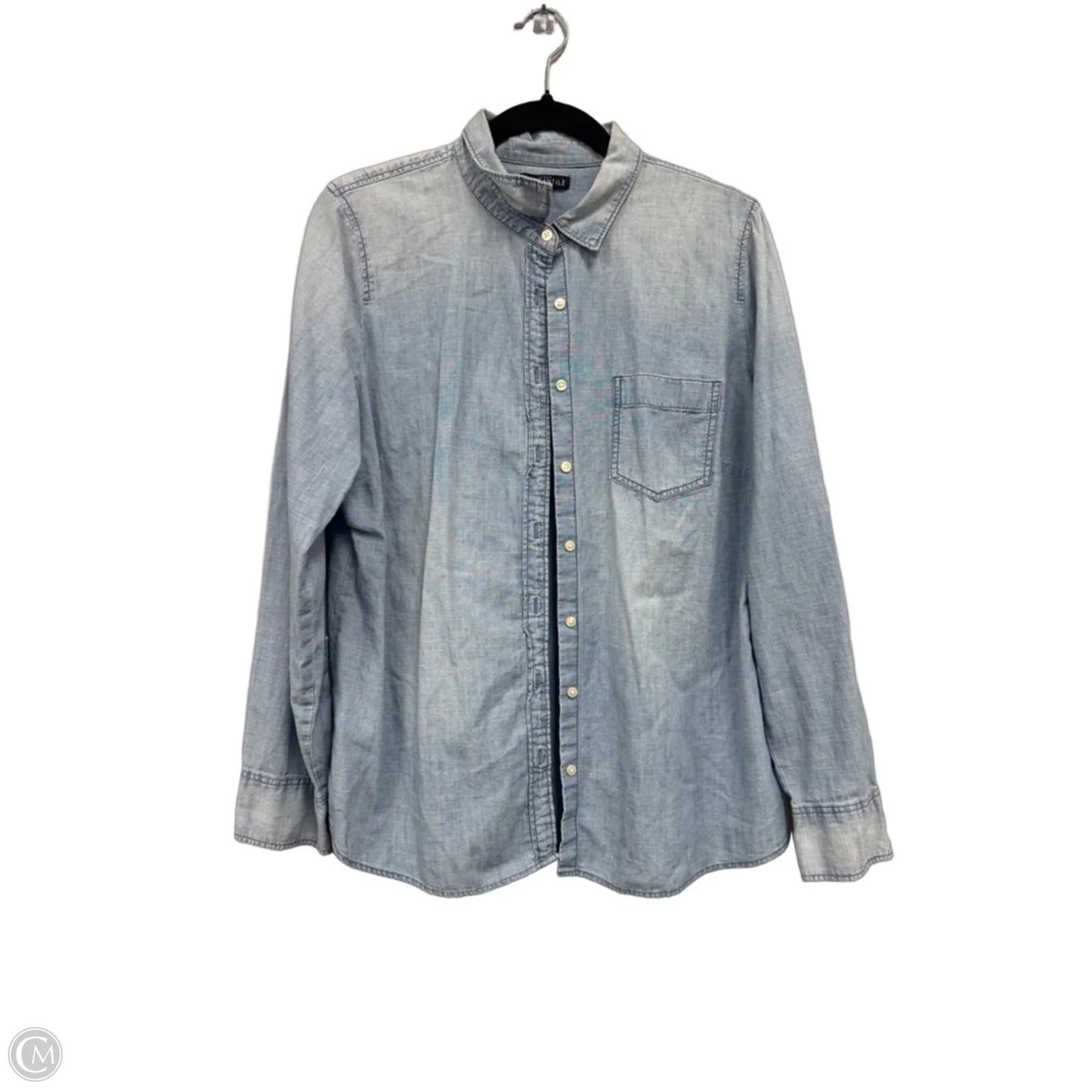 Top Long Sleeve By J. Crew In Blue, Size: Xl