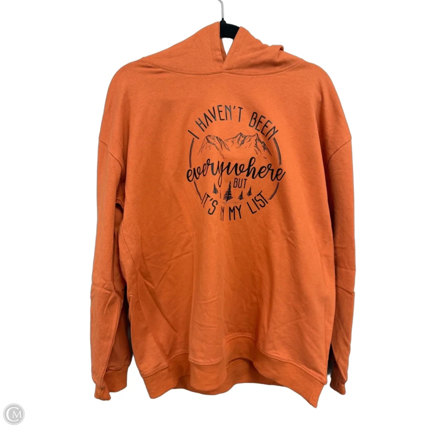 Sweatshirt Hoodie By Clothes Mentor In Orange, Size: M