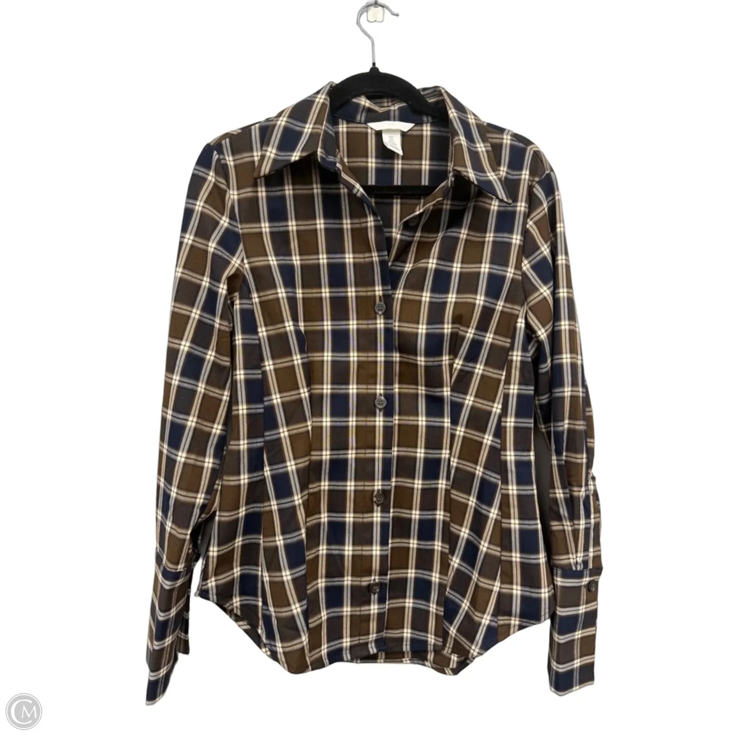 Top Long Sleeve By H&m In Black & Brown, Size: S