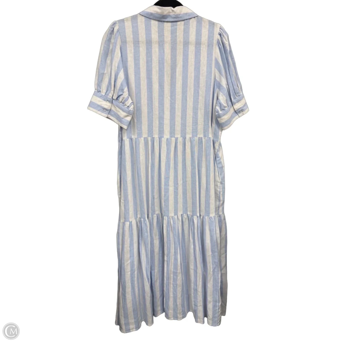 Dress Casual Maxi By Crown And Ivy In Blue & White, Size: Xl