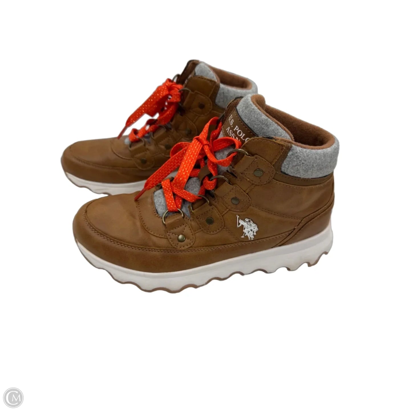 Shoes Sneakers By Us Polo Assoc In Brown & Grey, Size: 7.5