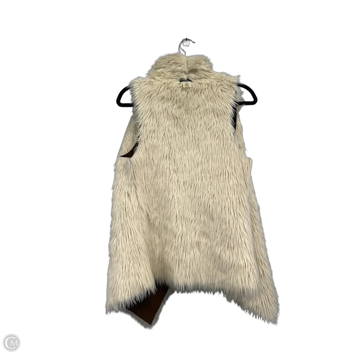 Vest Faux Fur & Sherpa By New Directions In Brown & Cream, Size: L