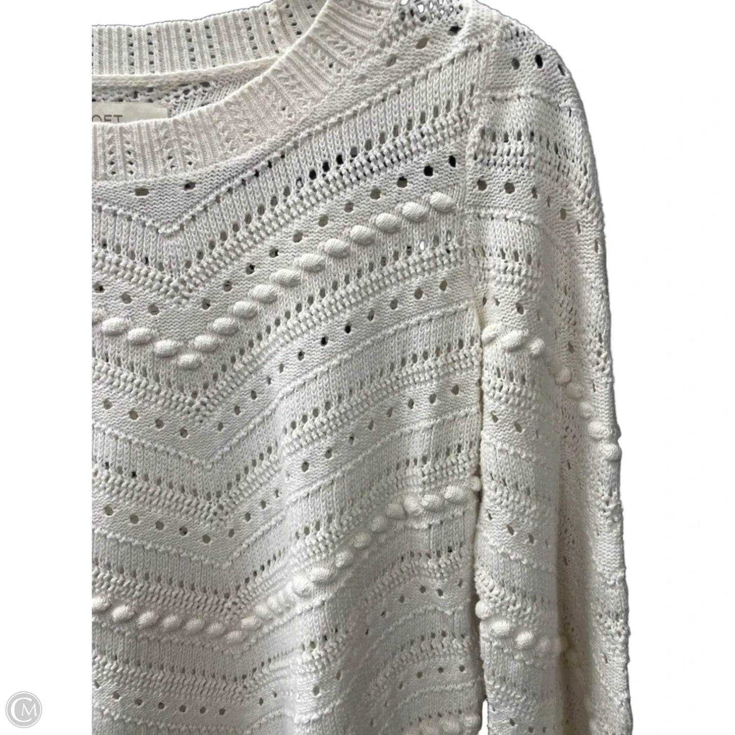 Sweater By Loft In Cream, Size: Xs