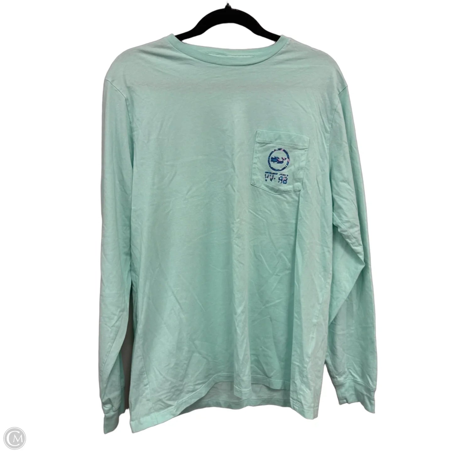 Top Long Sleeve Basic By Vineyard Vines In Green, Size: M