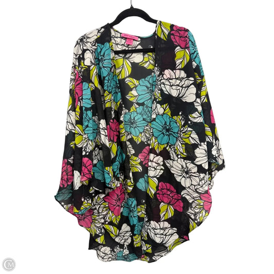 Kimono By Betsey Johnson In Black & Pink, Size: Osfm