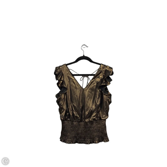 Top Short Sleeve By Nine West In Bronze, Size: M