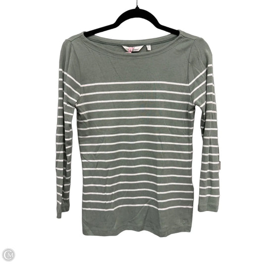 Top Long Sleeve By Vineyard Vines In Green & White, Size: S