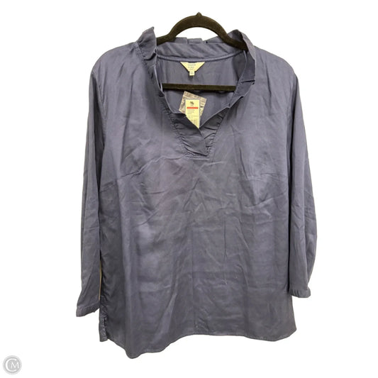 Top Long Sleeve By Crown And Ivy In Navy, Size: Xl
