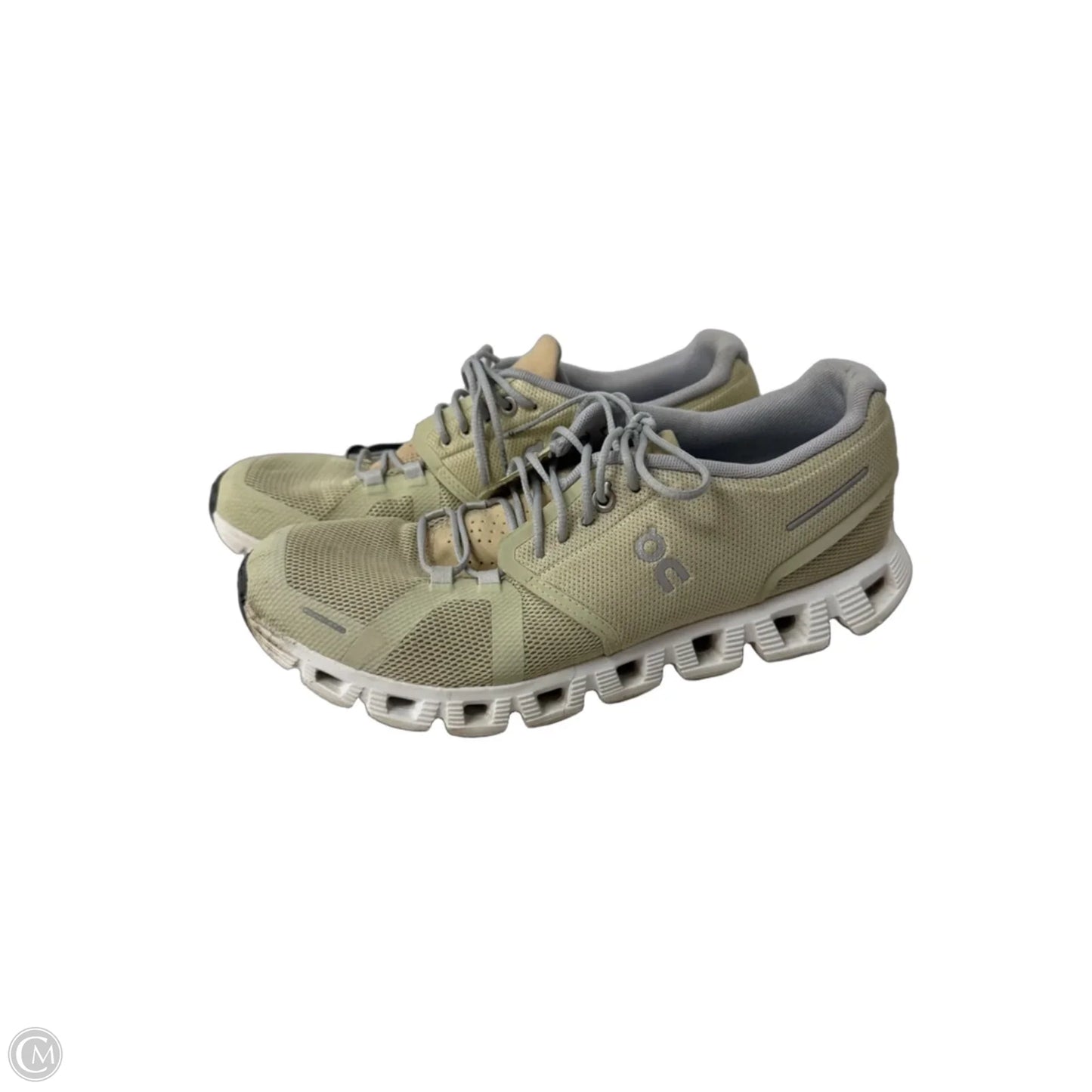 Shoes Athletic By On Cloud In Green & Grey, Size: 9.5