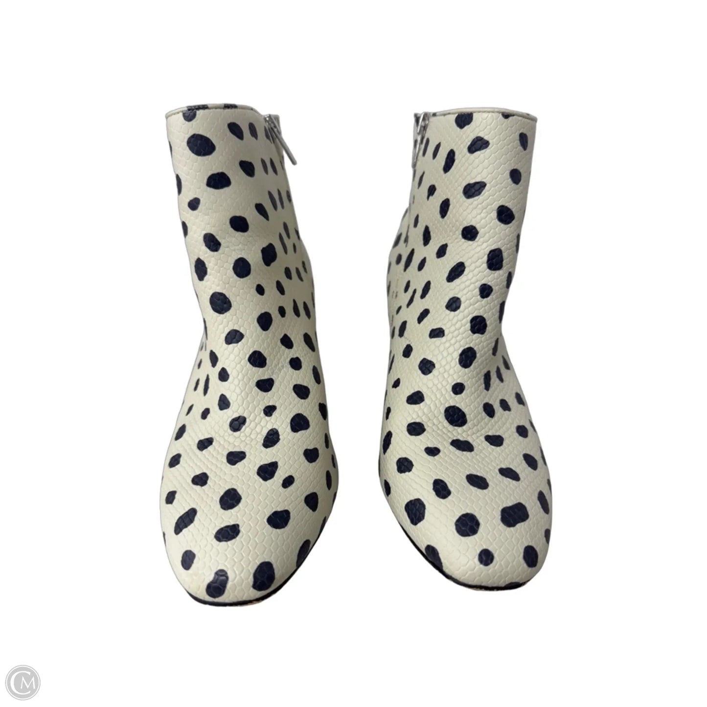 Boots Ankle Heels By Eloquii In Black & Cream, Size: 8