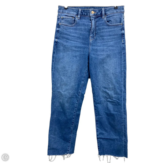 Jeans Straight By American Eagle In Blue, Size: 10