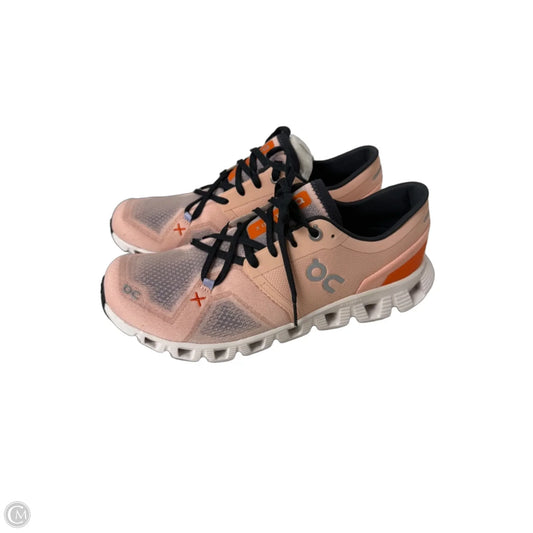 Shoes Athletic By On Cloud In Grey & Orange, Size: 9