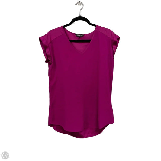 Top Short Sleeve By Express In Purple, Size: M
