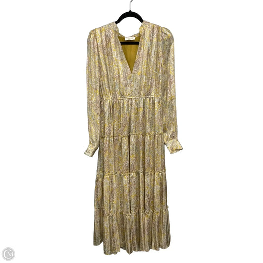 Dress Casual Maxi By Clothes Mentor In Brown & Gold, Size: S