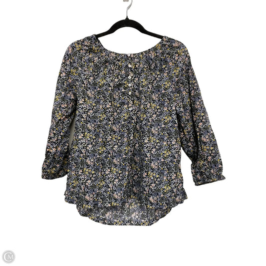 Top Long Sleeve By Loft In Blue & Pink, Size: M